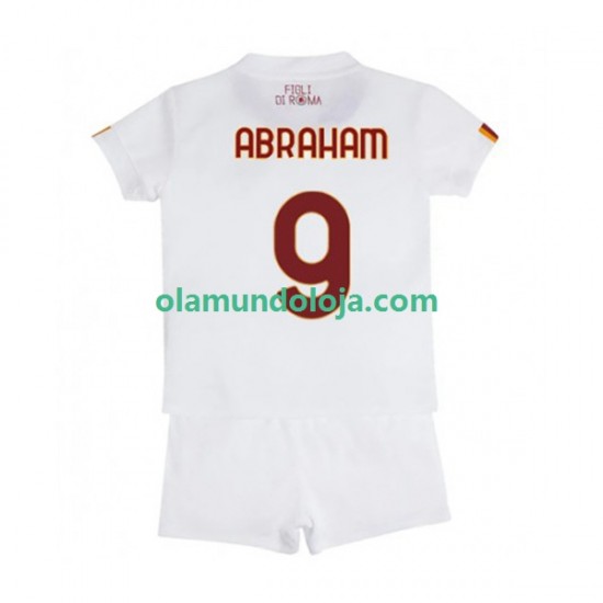 Camisola AS Roma Tammy Abraham 9 Criança Equipamento Segundo 2022-2023 Manga Curta